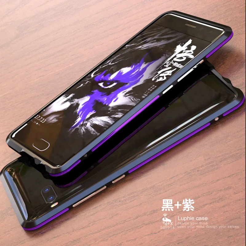 LUPHIE противоударный чехол для Meizu pro 7 Чехол два цвета Алюминиевый металлический бампер чехол для Meizu pro 7 coque