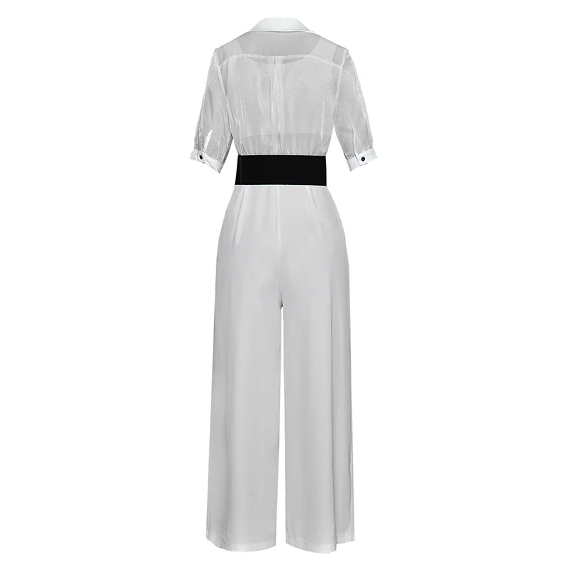 HIGH STREET новейшая мода 2019 дизайнерский комбинезон женский с зубчатым воротником