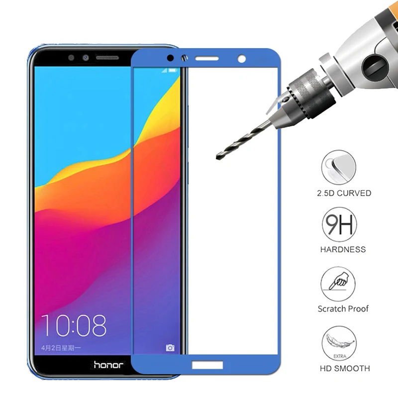 Закаленное стекло 9H с полным покрытием для HUAWEI Honor 7A DUA L22 7C Pro AUM L41 L29 защитная