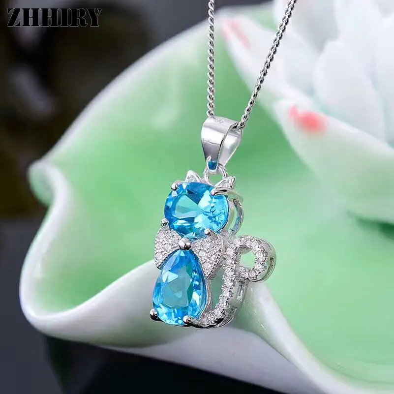 Женский ювелирный комплект из колье и серёг серебра 925 пробы|jewelry sets|pendants for womenfine