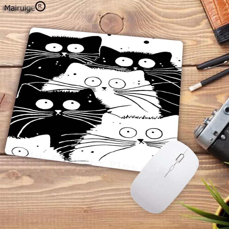 22X18CM Mairuige, прямые продажи, забавный игровой коврик для мыши с изображением кошки, резиновый противоскользящий оптический коврик для мыши, большая рекламная акция для России - Цвет: 22X18CM