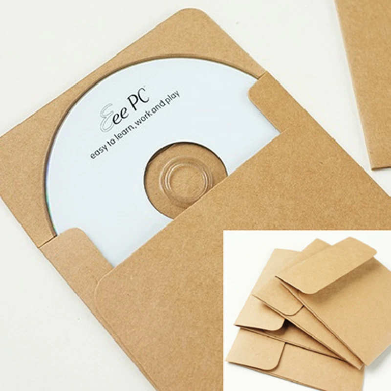 

Конверт из крафтовой бумаги, 13 х13 см, 5 шт., чехол для CD из крафт-бумаги