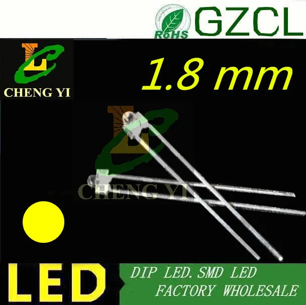 (CE & Rosh) 1 8 мм dip led зеленый 2 светоизлучающий диод mini 568 575nm 0 в индикатор led|indicator lights