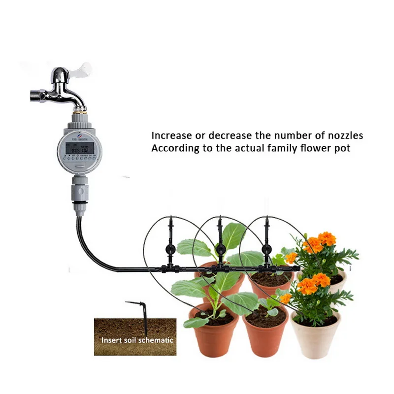 Watering Timer Solar Power Automatic Irrigation Programmable Hose Timers System for Greenhouse Plant | Дом и сад