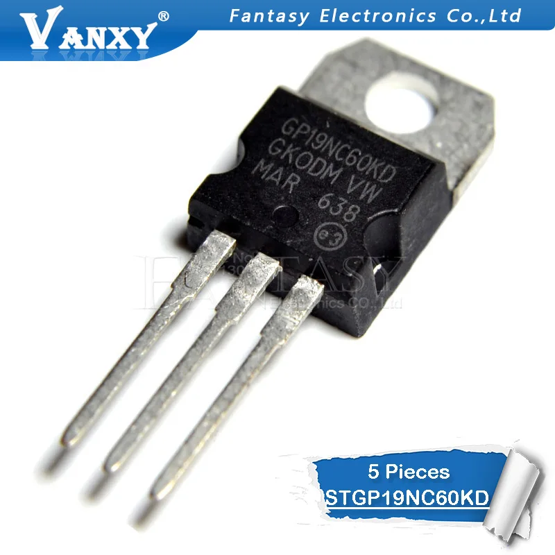 5 шт. STGP19NC60HD TO 220 GP19NC60HD TO220 STGP19NC60 GP19NC60KD STGP19NC60KD|Интегральные схемы| |