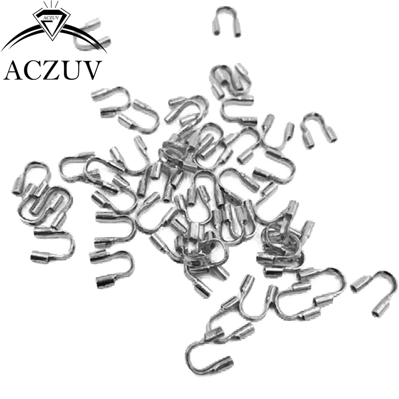 2000 шт. родиевое покрытие 5 мм проволочные защитные провода наконечники обжимные