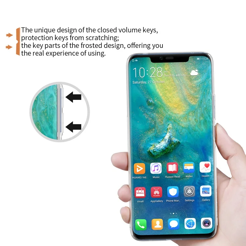 Для huawei mate 20 pro чехол Nillkin натуральный прозрачный мягкий кремний TPU Защитный для Pro