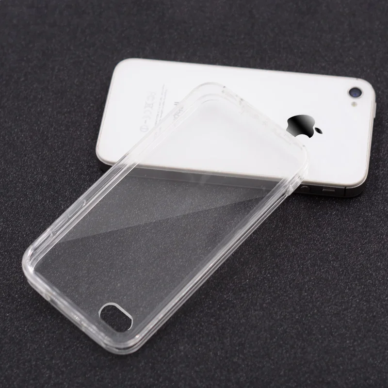 IQD для Apple iPhone 4S 4 Чехол, устойчивым к царапинам тонкий прозрачный чехол для iPhone 4 Обложка TPU Crystal Clear soфт+ hard комбинации
