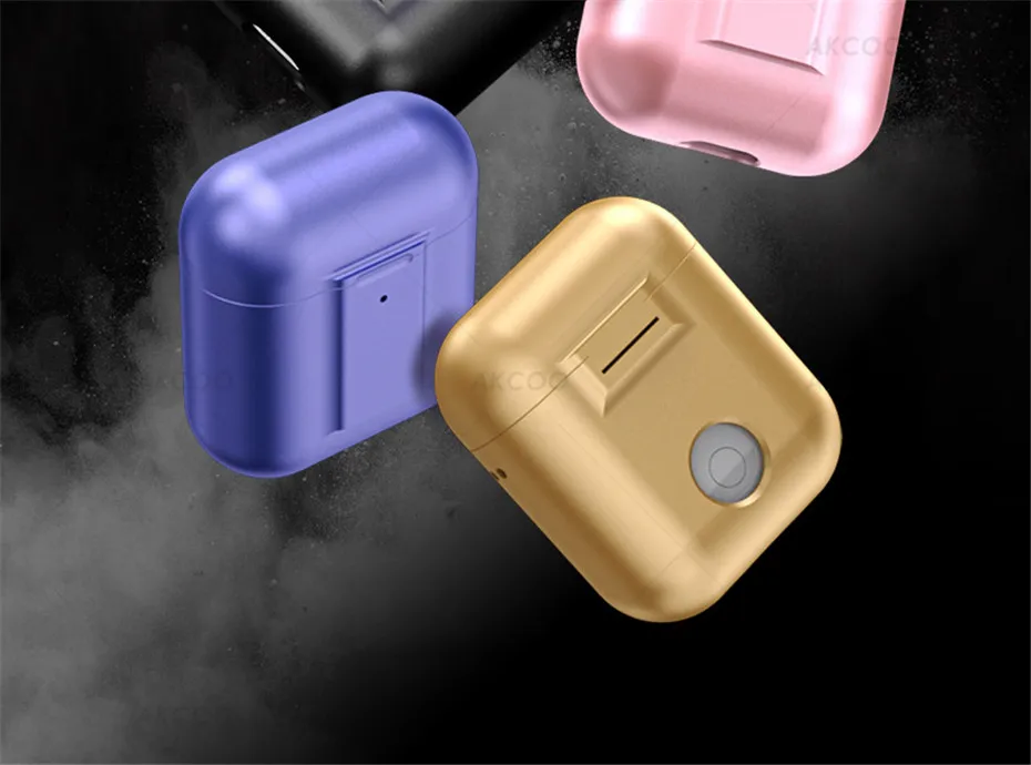 Akcoo металлический чехол, совместимый для Airpods чехол Крышка из устойчивого к царапинам стекла кожи для Apple AirPods 1 2 зарядный магнит адсорбционный чехол