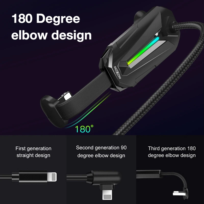 MOXOM type-C USB кабель для iPhone X XR XS Max 8 7 6 Plus Кабель для быстрой зарядки для iPhone 5S 5 кабели для мобильных телефонов