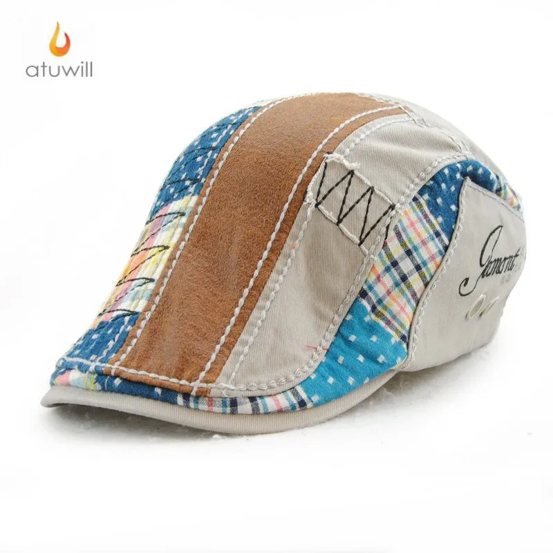 Atuwill England Style Cotton Berets Hat Flat Caps for Men Peaky Blinders Women boina hombre feminina boinas para homens |