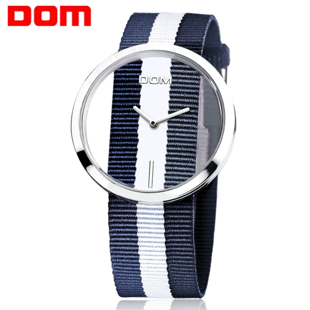 DOM женские часы простые кварцевые кожаный ремешок повседневная мода