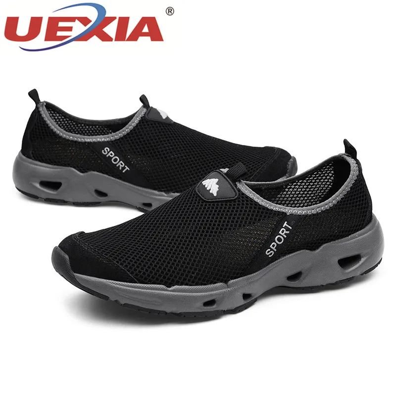 UEXIA Мужская обувь кроссовки с дышащей сеткой Tenis Masculino Туфли без каблуков свет Вес