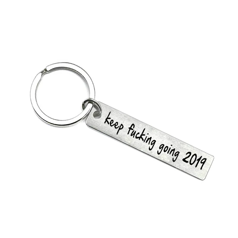 Продолжайте ебать going 2019 keys из нержавеющей стали вдохновляющий надписи