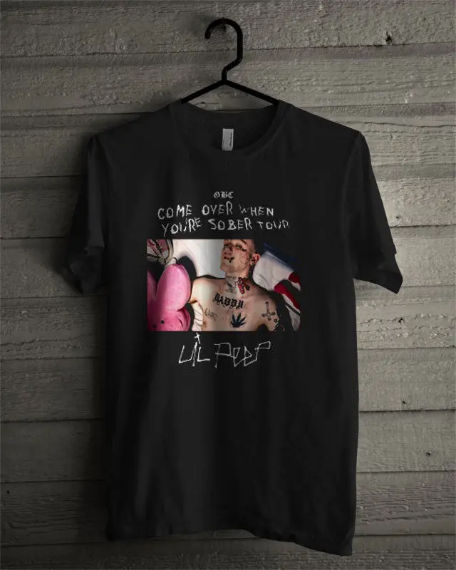 Новинка футболка с надписью LIL Peep надпись когда вы трезвы модная мужская и