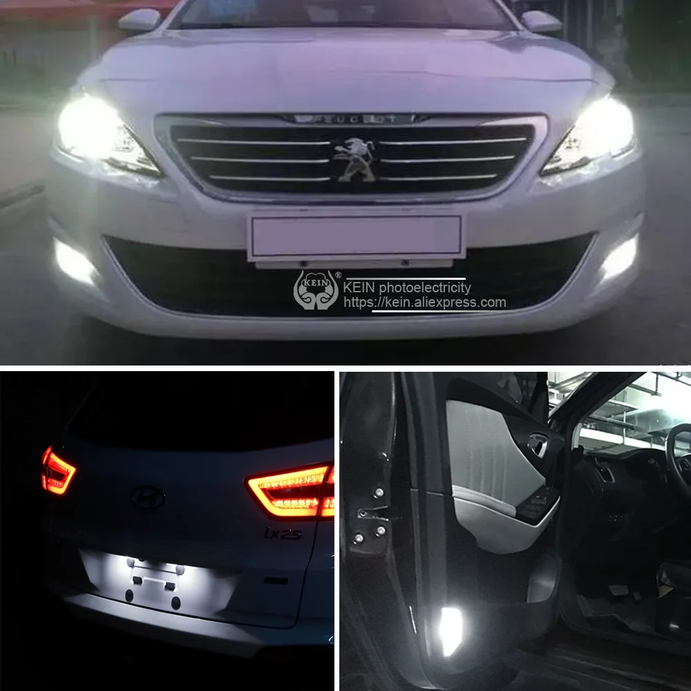 KEIN 10 шт. t10 led Canbus w5w 5smd 5050 водить автомобиль 194 168 клиновидные боковые светильник
