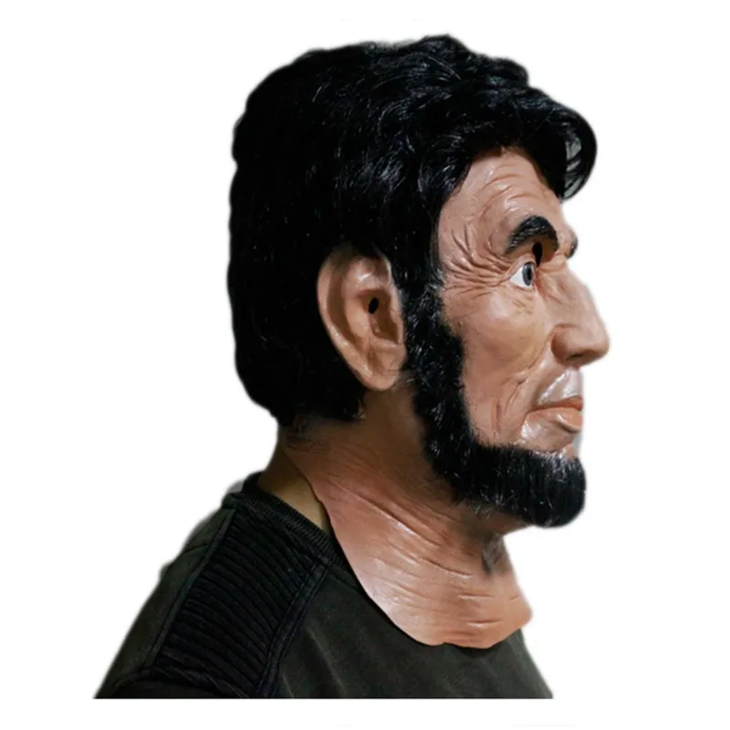 

Halloween Cosplay Full Head costume Great Presidents Latex Abraham Lincoln Mask