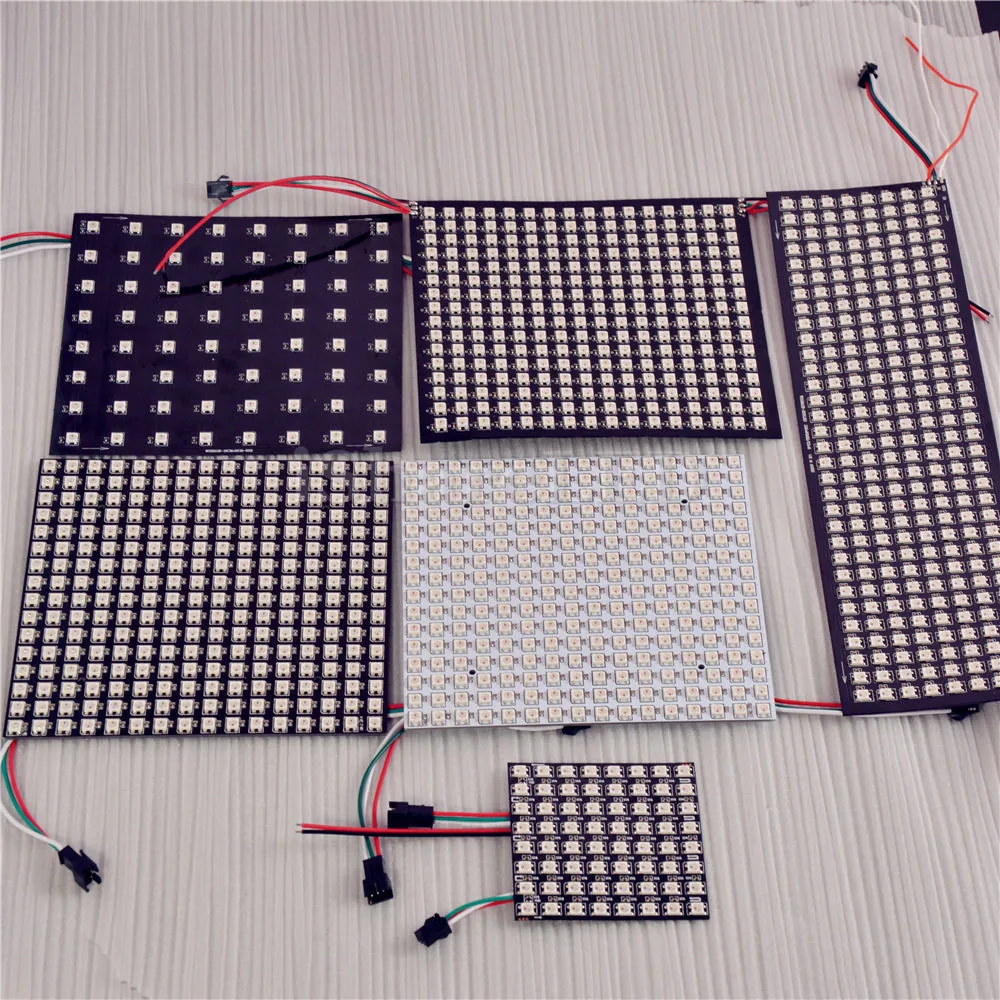Панель жесткая WS2812B SK6812 8*8/16*16/8*32 5050 RGB 5 в постоянного тока черный белый