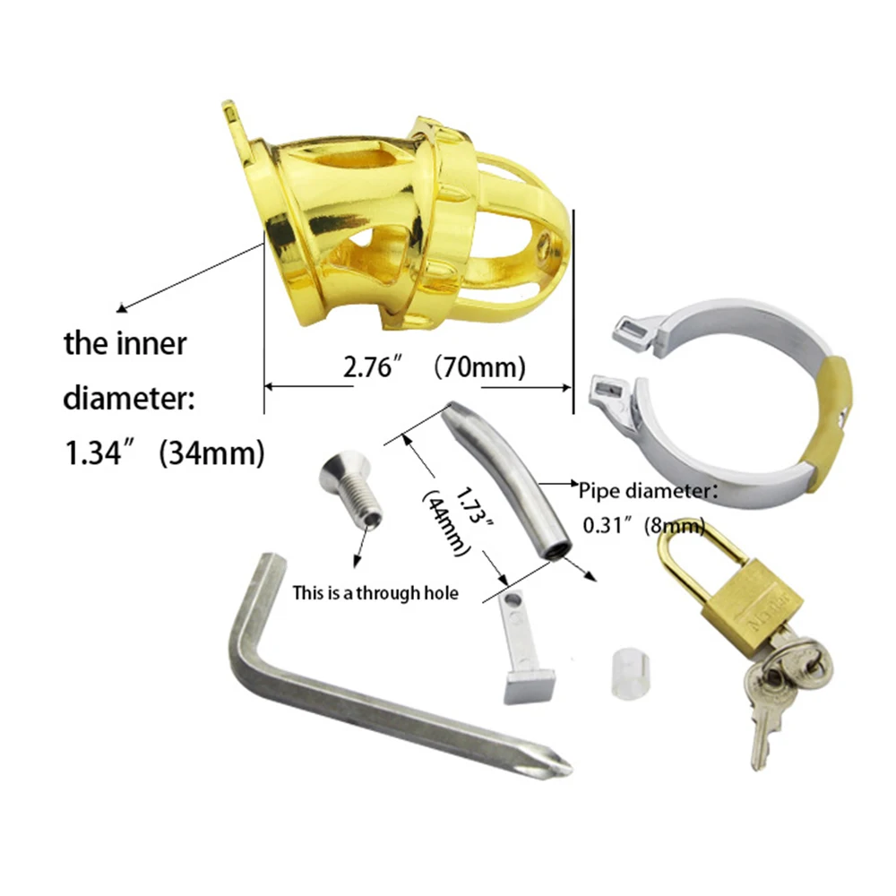 Мужское кольцо для пениса с ремешком верности 24 k золотое покрытие|Эрекционные