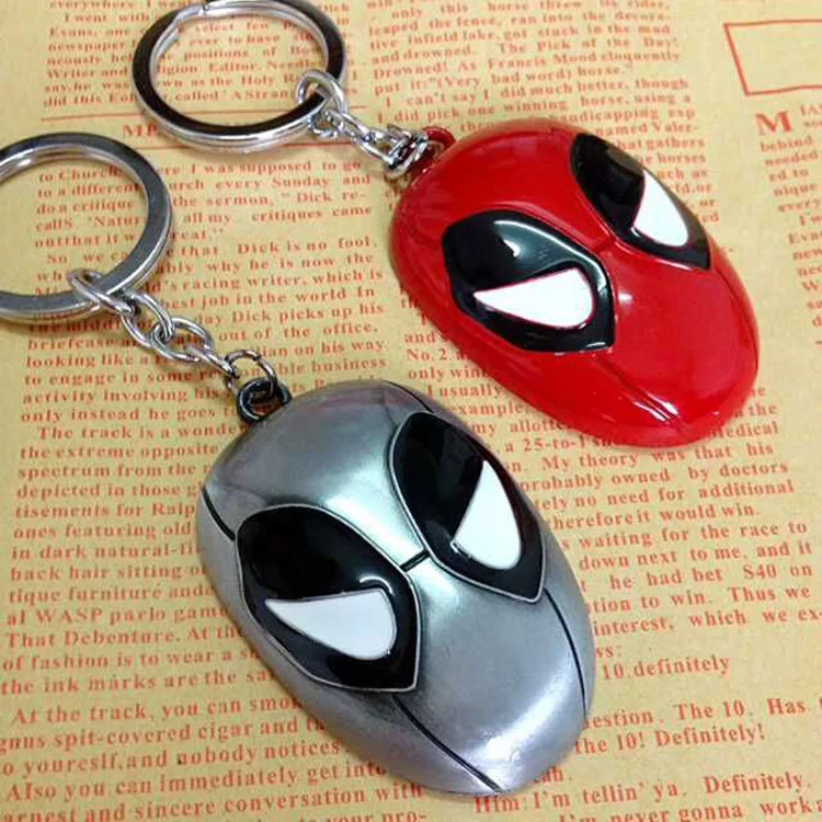 2015 новое поступление кино Дэдпул Логотип Маска брелок ювелирное изделие X Men подвеска Chaveiro сплав 10 шт./лот|key