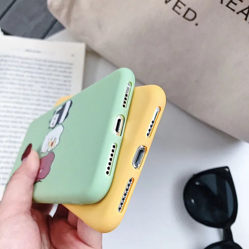 Мягкий чехол для Iphone X 10 XS XSMAX XR 8 7 6 6S plus милый силиконовый с изображением медведей