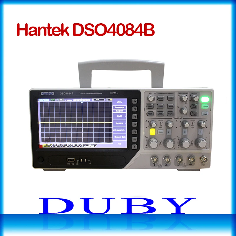 Hantek DSO4084B Цифровой Осциллограф портативный 80 МГц 4 канала 1GSa/s запись Длина 64 к USB ЖК-дисплей Ручной Osciloscopio 7 дюймов