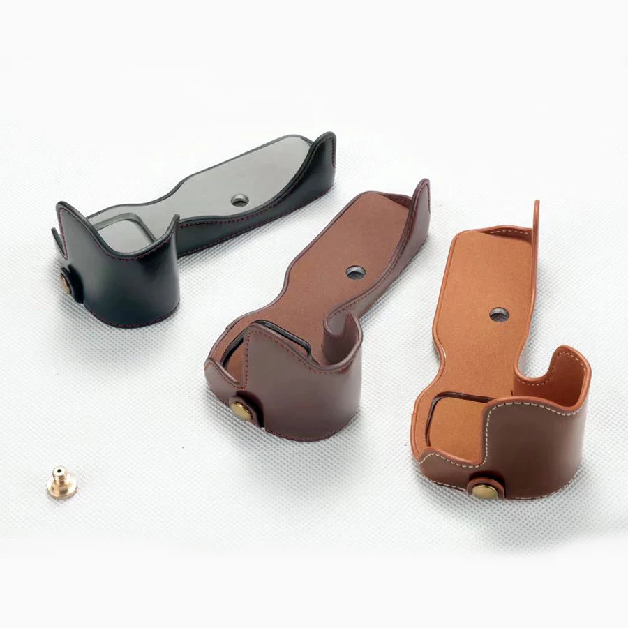 Чехол накладка из искусственной кожи для камеры Canon EOS R с отверстием