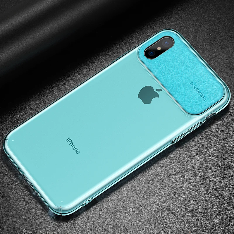 Blue Чехол для телефона Baseus для iPhone Xs Max, Xr, X, S, R, Xsmax, Роскошный ультра тонкий чехол из искусственной кожи, чехол-накладка для iPhone X, Max, Fundas - Цвет: Blue