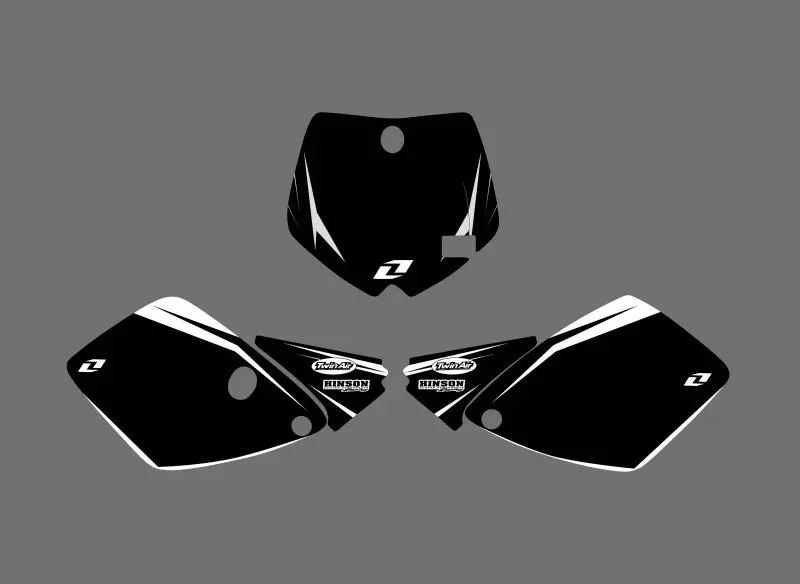 0063 новый стиль полная черная команда графика и фоны наклейки наборы подходят для