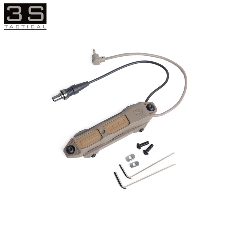 Tactical Augmented Pressure Double Switch Weapon Light Remote Switch For Elemennt AN PEQ 15 M3X Dbal M300 M600 M720V - Цвет: Коричневый