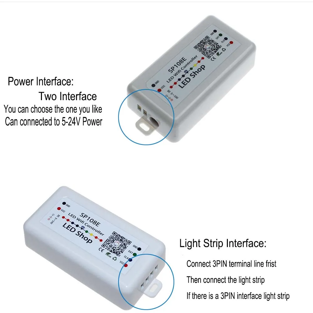 Wifi умный модуль переключателя DC 5V 12V 24V RGB контроллер телефон приложение цветной