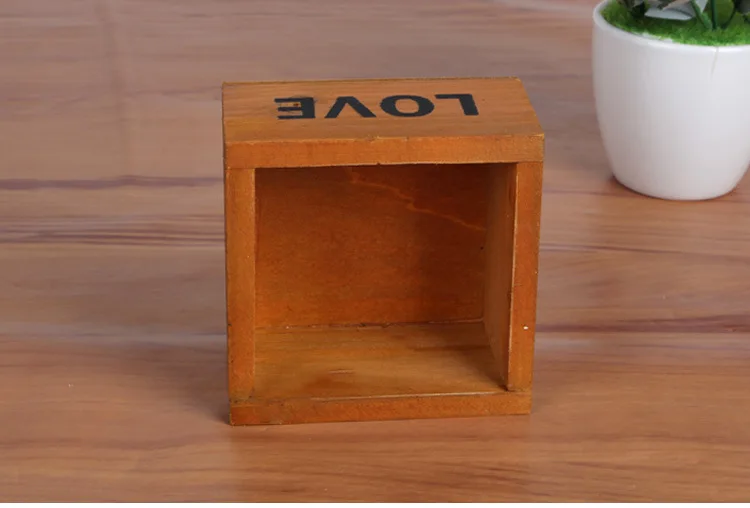 1 шт. горячая Распродажа Zakka мини квадратная деревянная коробка для хранения
