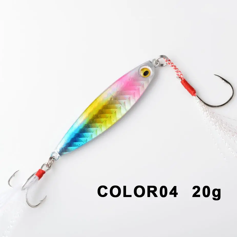 COLOR04 20G TOMA 1 шт./лот свинцовая металлическая приманка для джига 20 г 30 г медленный шаг джиг пресная морская МИКРО ДЖИГ жесткая приманка для рыбалки рыболовные снасти - Цвет: COLOR04 20G