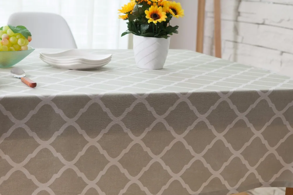 Простая модная скатерть из хлопка и льна с принтом садовый кофейный столик