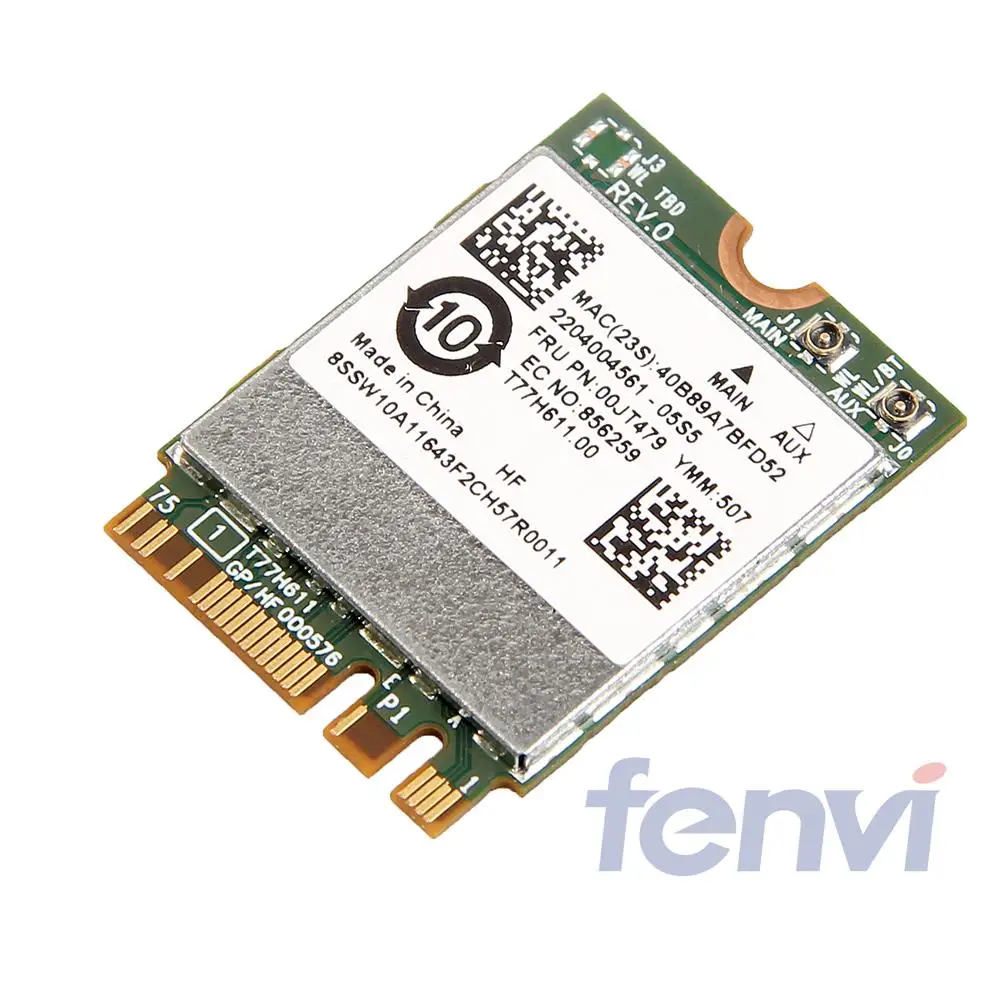 New Broadcom BCM94356ZAE Wireless-AC NGFF 867Mbps 802.11ac Wifi Bluetooth BT 4.1 Card For IBM/Lenovo FRU:00JT479 Network Adapter |