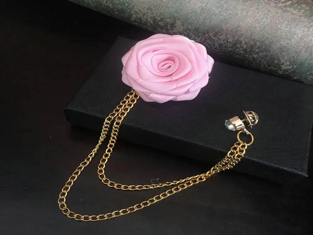 Flower Brooches Унисекс Франция романтический воротник лацкан булавка брошь лук галстук жениха свадебный костюм роза цветок цепь бабочка стразы аксессуары для корсажа - Цвет: Flower Brooches