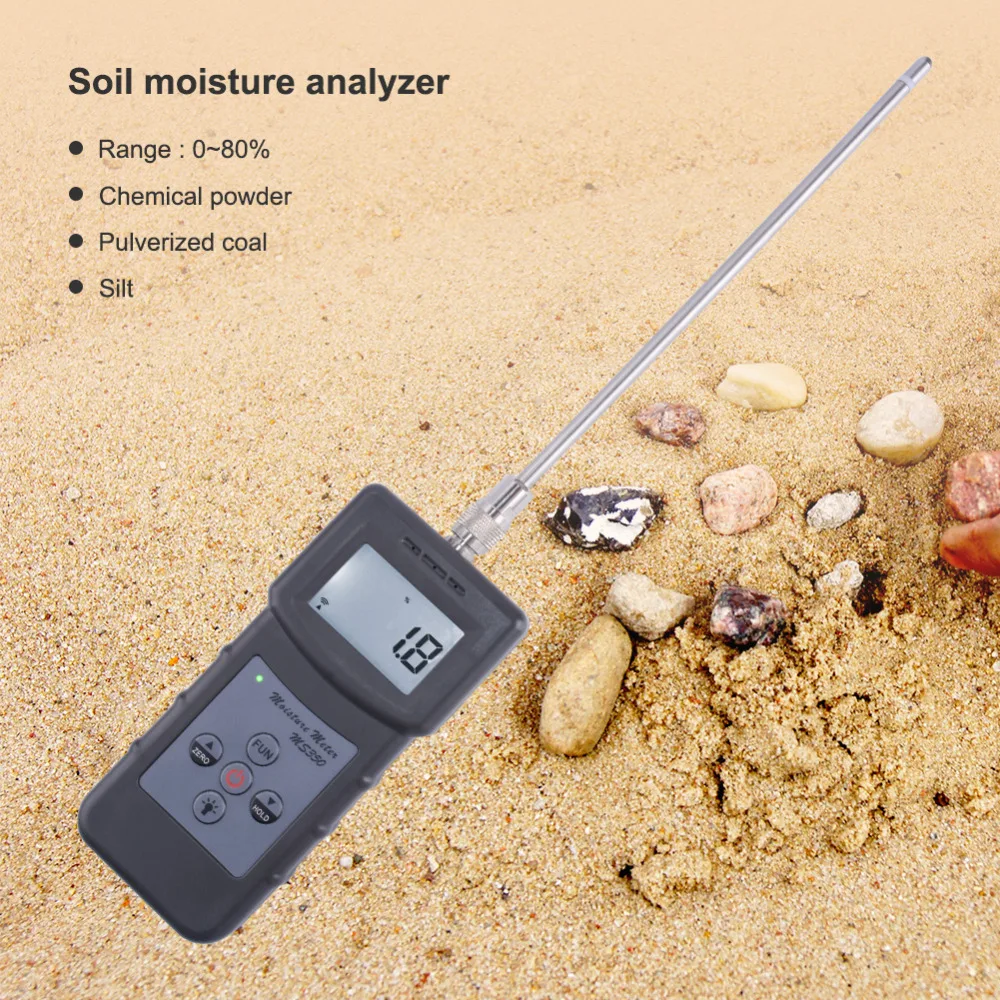 

MS350 High Frequency Electromagnetic Moisture Analyzer for Measuring Chemical Powder, Coal Powder,Sediment Moisture Content Tool