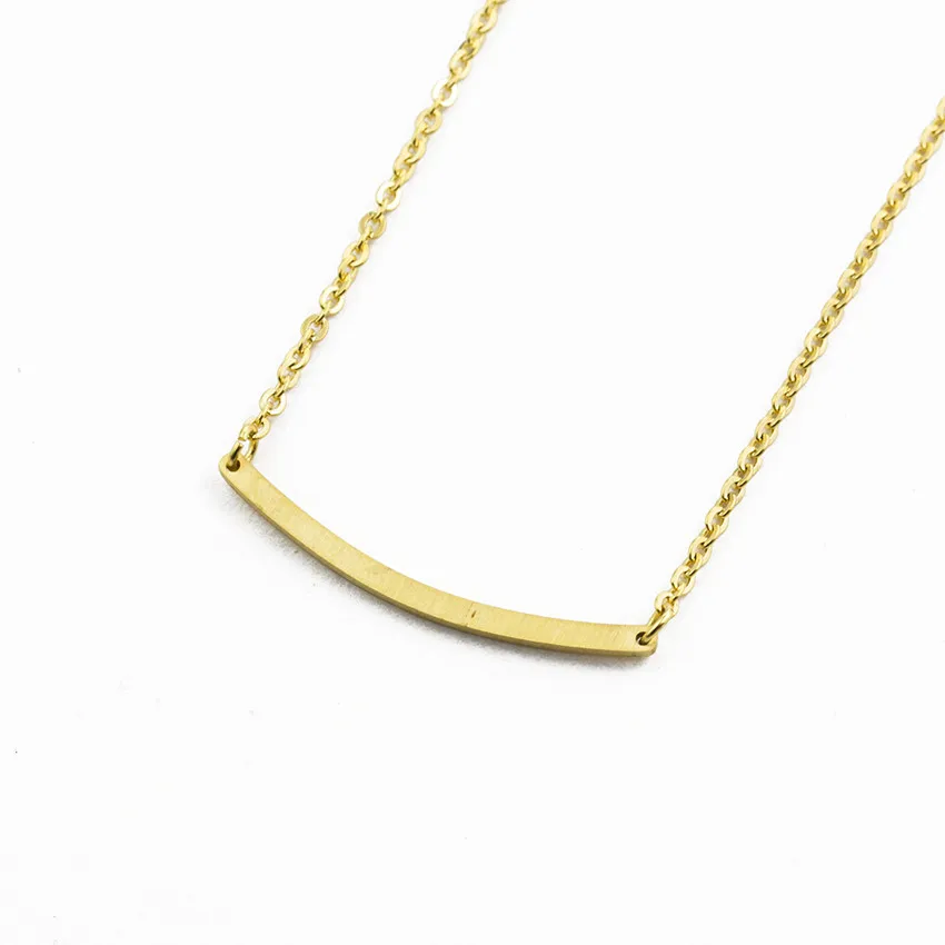 V притягивает нежную кривую пустая планка кулон ожерелье для женщин и девочек 2018