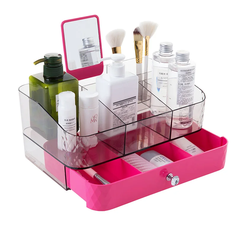 Ящик для хранения косметики Офисная прозрачная полка искусственный