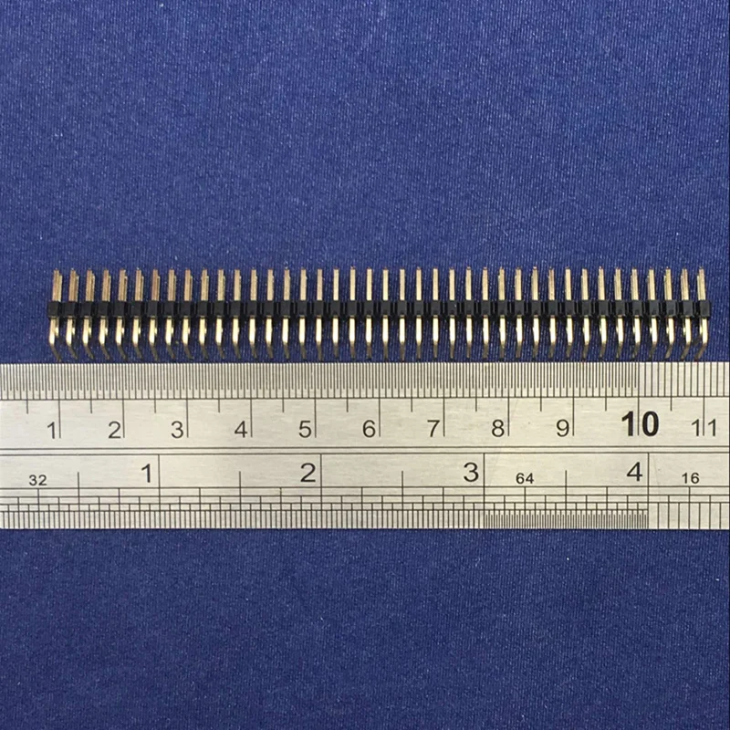 Высокое качество 2 54 мм Шаг 2x40 штифтов медный мужской двухрядный прямоугольный