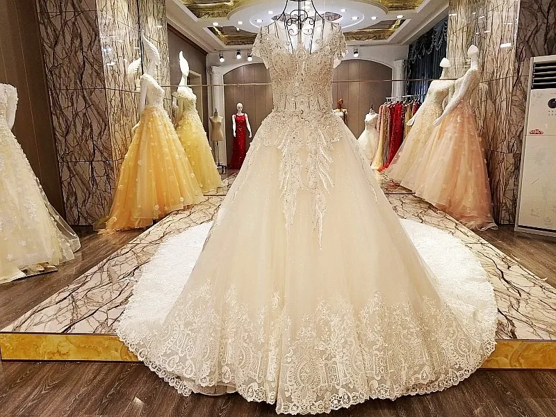 LS64561 свадебное платье прозрачная задняя конструкция 2018 застежка-молния закрытие