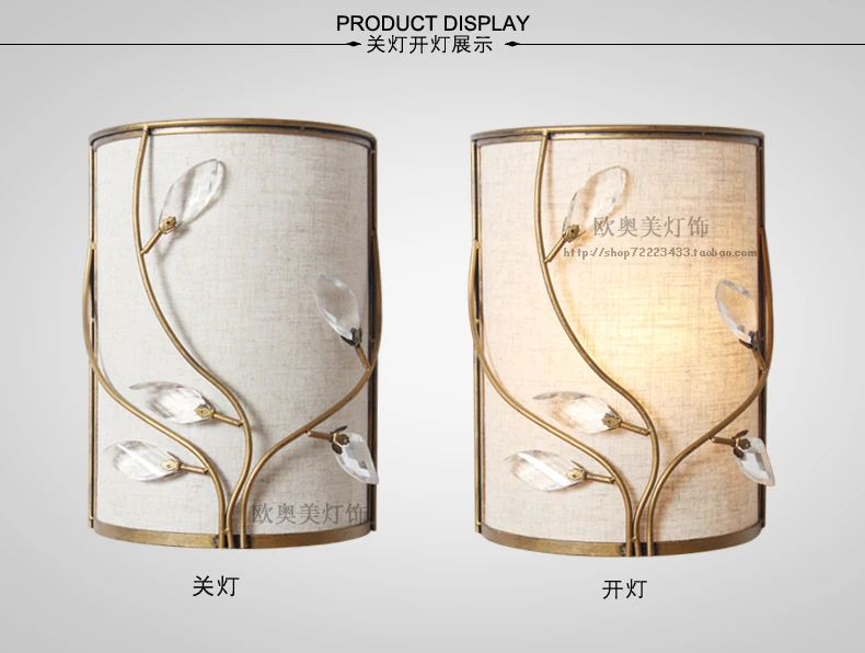 Классическая хрустальная люстра настенный светильник Золотое кристаллическое