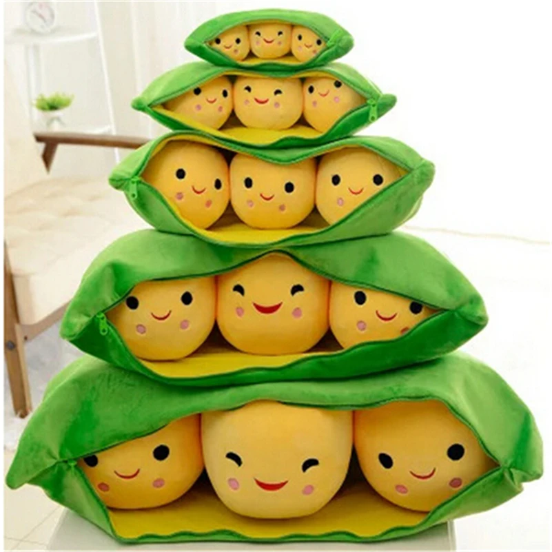 Слитная супер милая детская игрушка 3 гороха в капсуле мягкая плюшевая кукла 5