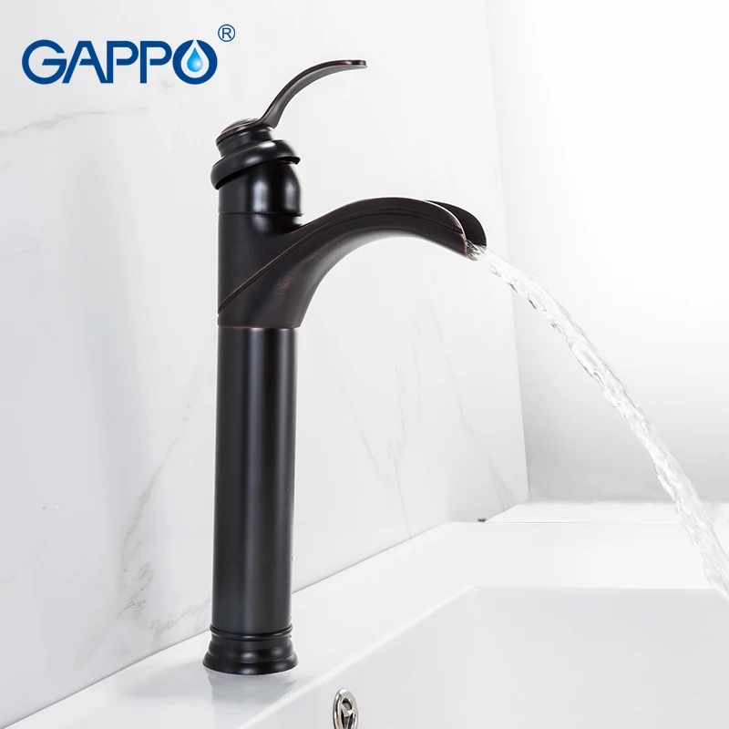 GAPPO смеситель для раковины черный высокий ванной комнаты смесители |