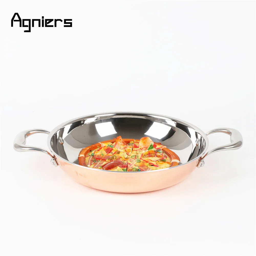 

Agniers 26cm Multi-Ply Clad Copper and Stainless-Steel 10-Inch Paella Pans