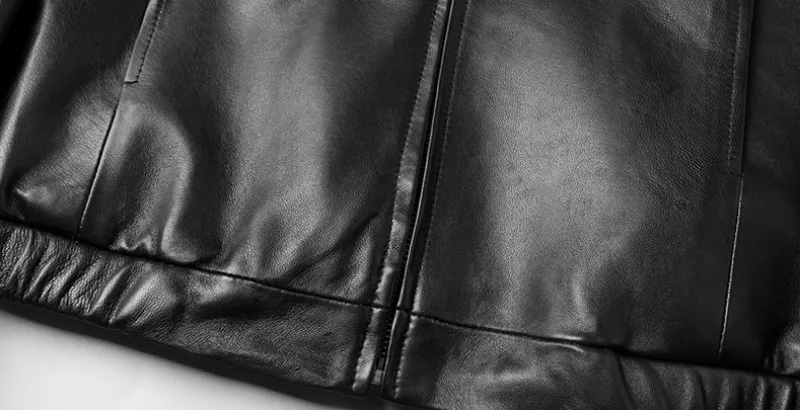 Мужская куртка пилота из натуральной овчины размера плюс L-4XL, модная черная куртка-бомбер из натуральной кожи, мужская куртка на молнии с капюшоном