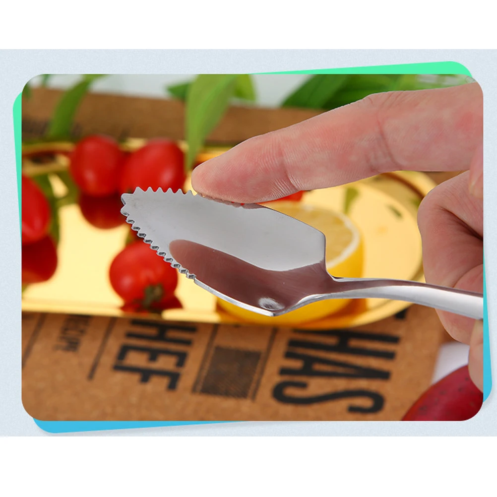 2 шт фруктовая ложка c длинной ручкой из нержавеющей стали гладкие ложки для