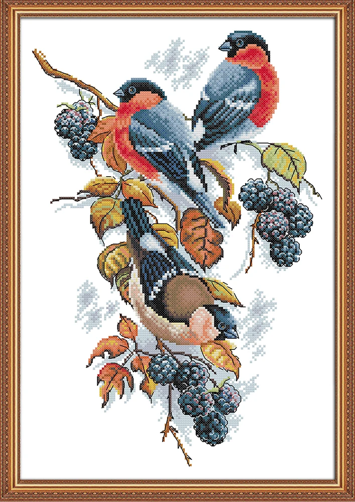 Красный bellies Magpies Счетный Набор для вышивки крестом 11CT 14CT Набор для вышивки крестиком оптом Набор для вышивания крестиком "сделай сам" Животные "Набор для вышивания рукоделия