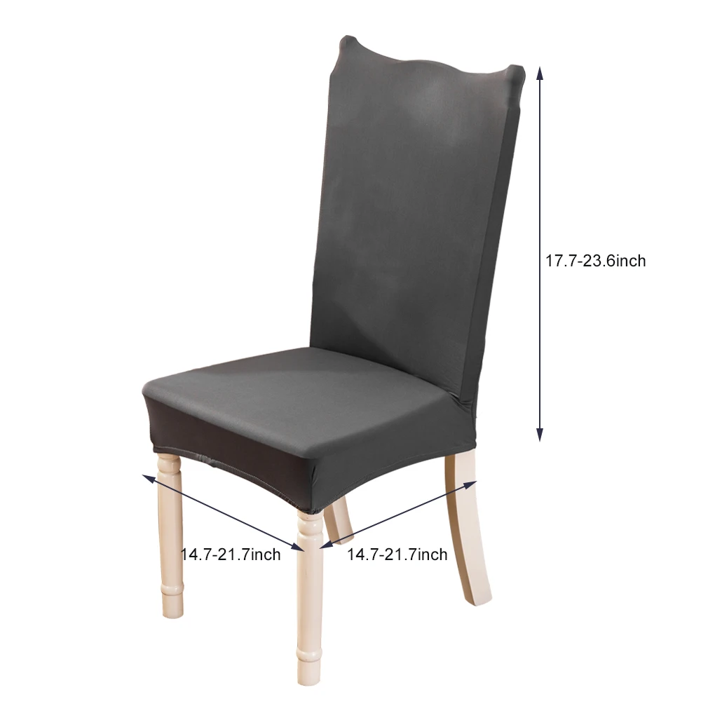 Однотонный чехол на стул удобный эластичный из спандекса устойчивый к морщинам