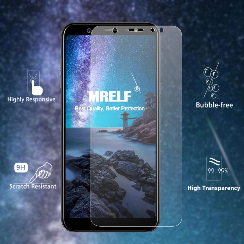 Mrelf закаленное Стекло для samsung Galaxy A6 2018 Экран Защитная крышка на телефон защитный +